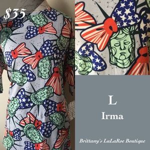 Brand new with tags. Lularoe Irma Tunic